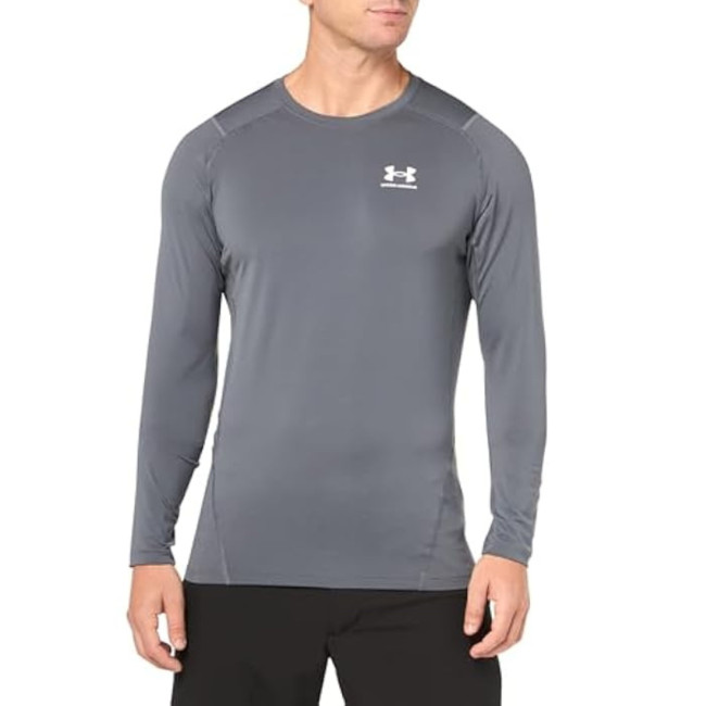 Haut à manches longues HeatGear® Armour pour homme - Gris Pierre - Under Armour