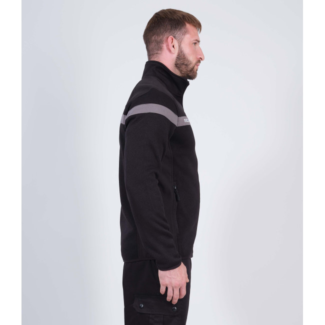 Particuliere beveiliging vest zwart met grijze DIAMANT band - Nine Worth by North Ways