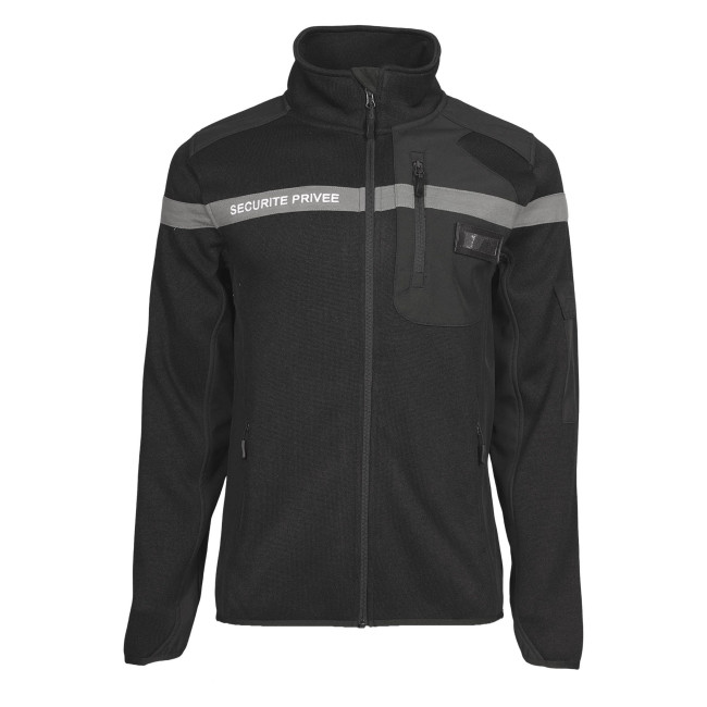 Particuliere beveiliging vest zwart met grijze DIAMANT band - Nine Worth by North Ways