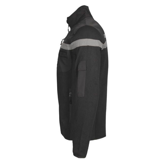 Schwarze Privatweste mit grauem Streifen DIAMANT - Nine Worth by North Ways