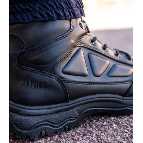 Halbhohe schwarze Lederstiefel WP - Patrol