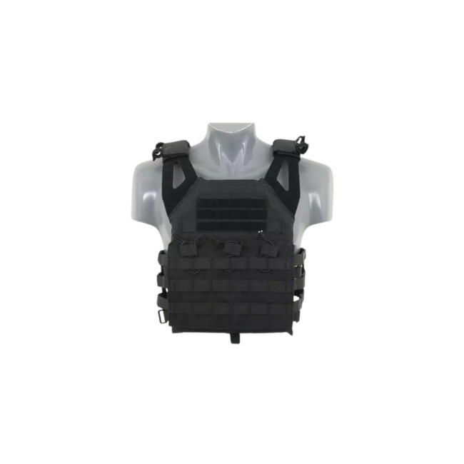 Gilet porte-plaque V18 + 2 plaques de protection Dummy - Noir - Delta Tactics