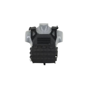 Gilet porte-plaque V18 + 2 plaques de protection Dummy - Noir - Delta Tactics