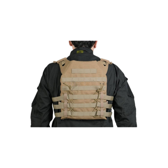 Kamizelka taktyczna V18 + 2 płyty ochronne Dummy - Tan - Delta Tactics