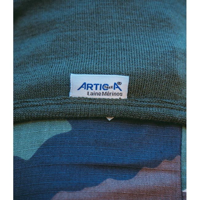 Polo Artica Trek 200g MERINOS Vert -Patrol Equipement