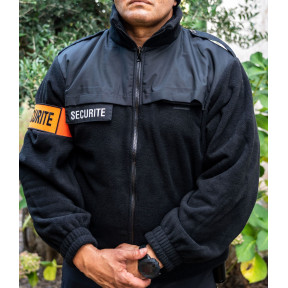 Fleece jas zwart BEVEILIGING