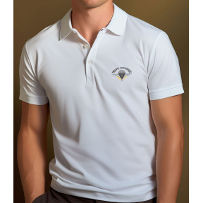 Weißes Kurzarm-Poloshirt Fallschirmjäger - Patrol