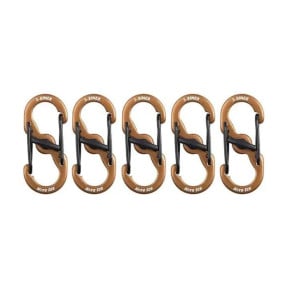 S-Biner® MicroLock® Aluminum - 5 Pack - Coyote - nite ize