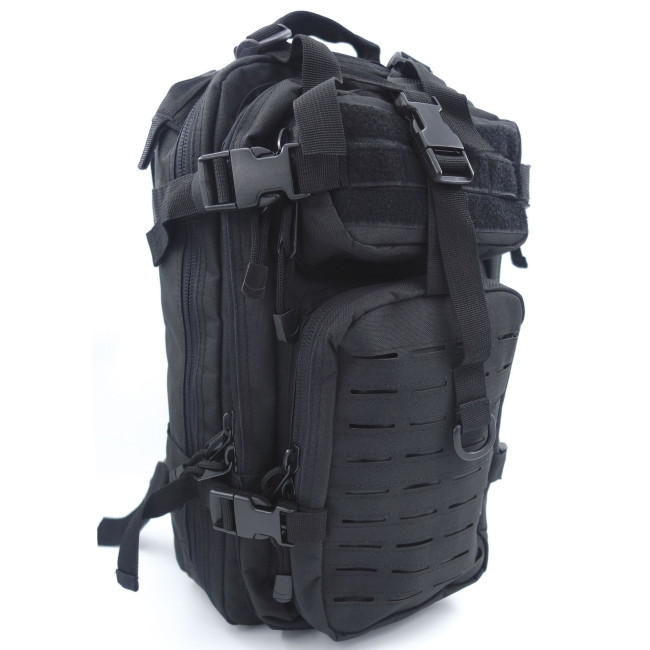 Sac à dos noir ASSAULT Pack Système MOLLE Découpe Laser 27L -Patrol Equipement