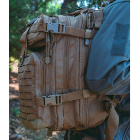 Assault Pack Rucksack MOLLE System Laser-Cut 27L Coyote -Patrol Equipement