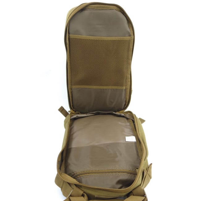 Sac à dos Assault Pack Système MOLLE Découpe Laser 27L Coyote -Patrol Equipement