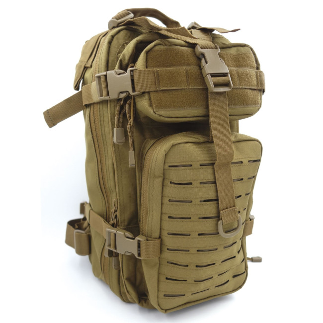 Sac à dos Assault Pack Système MOLLE Découpe Laser 27L Coyote -Patrol Equipement
