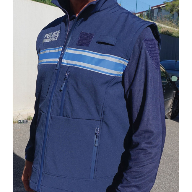 Softshell-Jacke Gemeindepolizei 2-in-1 mit abnehmbaren Ärmeln - Patrol Equipment