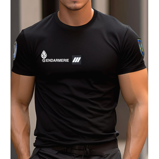Tee-shirt respirant Gendarmerie Departementale + velcros -Patrol Equipement