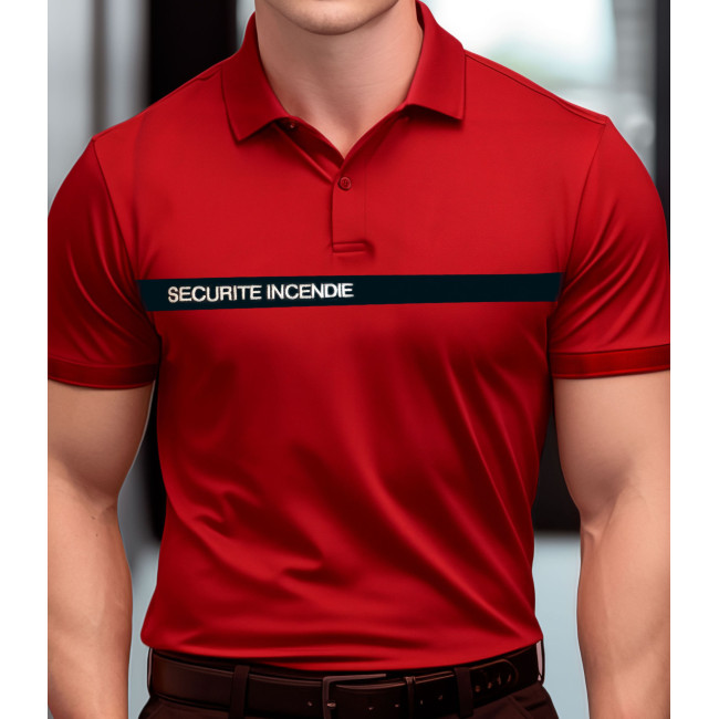 Rotes Poloshirt Brandschutz - Patrol Equipment