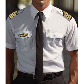 Chemise pilote blanche manches courtes - Patrol Equipement