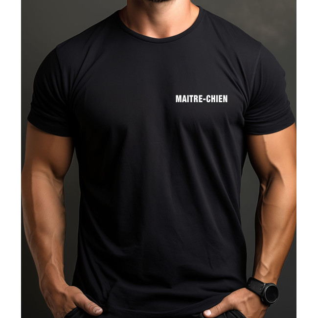 Schwarzes T-Shirt KA bedruckt HUNDEFÜHRER - Patrol Equipement