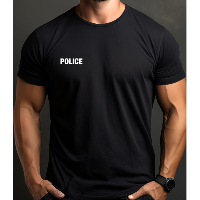 Bedrukt T-shirt Politie Zwart - Patrol Equipement
