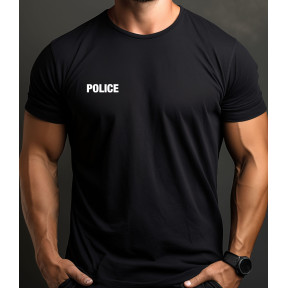 Bedrucktes Police T-Shirt Schwarz - Patrol Equipement