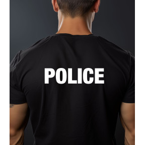 T-shirt z nadrukiem Policja Czarny - Patrol Equipement