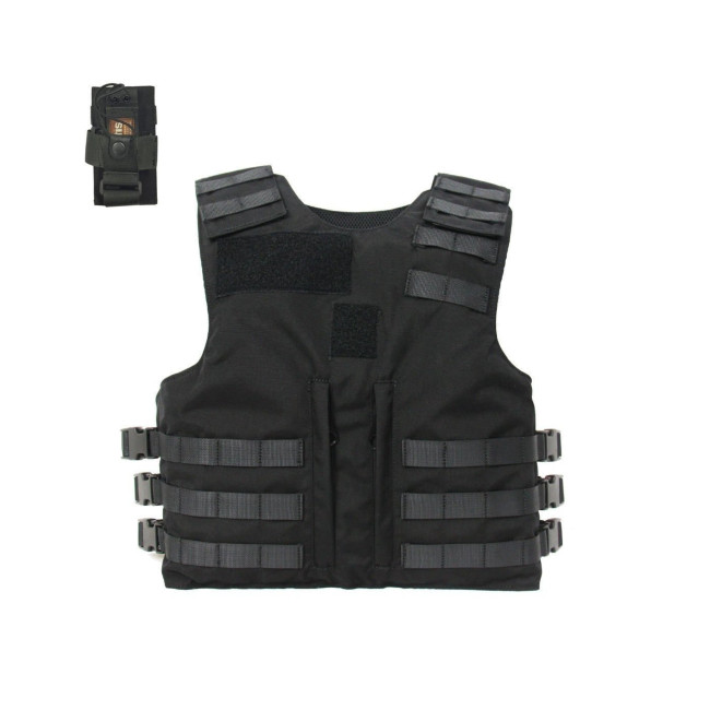 Housse pare-balle de patrouille+porte radio noir xl - Arktis