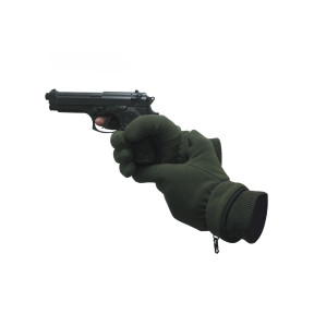 Gants polaire doigt tireur thinsulate vert armée - Patrol Equipement