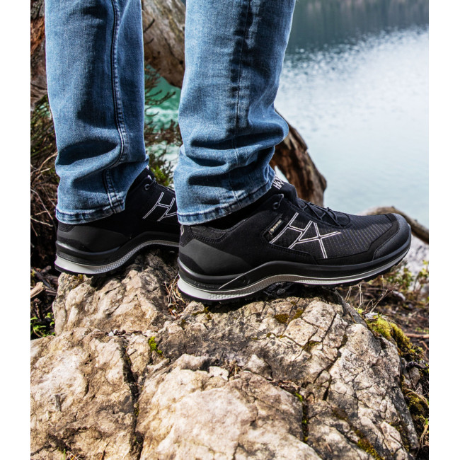 Schuhe BLACK EAGLE Adventure 3.0 GTX low - Schwarz Silber - Haix