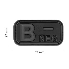 Patch en gomme groupe sanguin B- Blackops - JTG