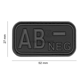 Patch en gomme groupe sanguin AB- Blackops - JTG