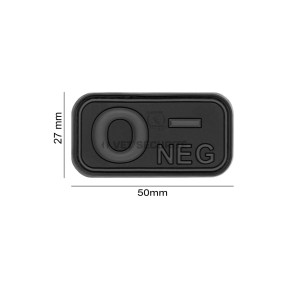 Patch en gomme groupe sanguin O- Blackops - JTG