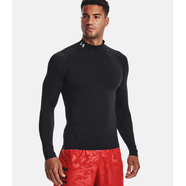 Haut à manches longues et col montant HeatGear® Armour pour homme - Noir - Under Armour
