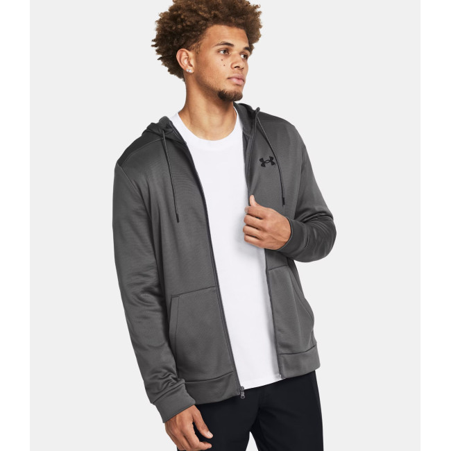 Herren Hoodie Armour Fleece® Full-Zip - Steingrau - Under Armour
