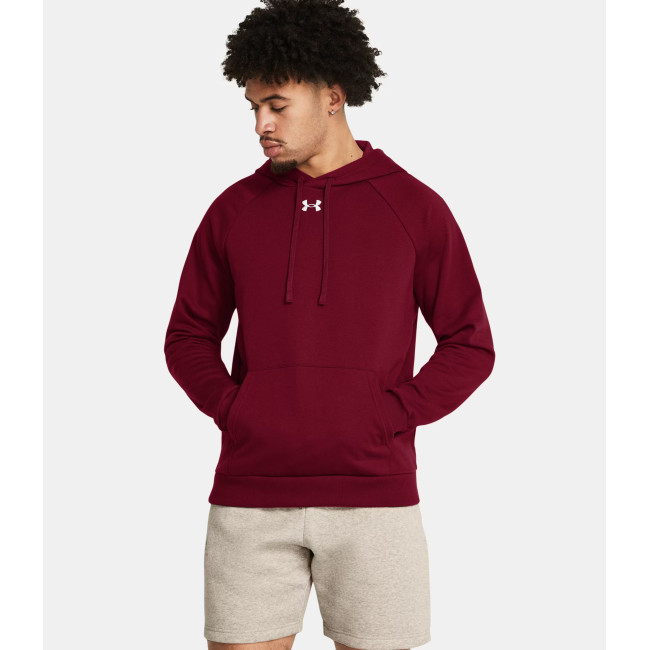 Fleece hoodie heren UA Rival - Kardinaal Rood - Under Armour