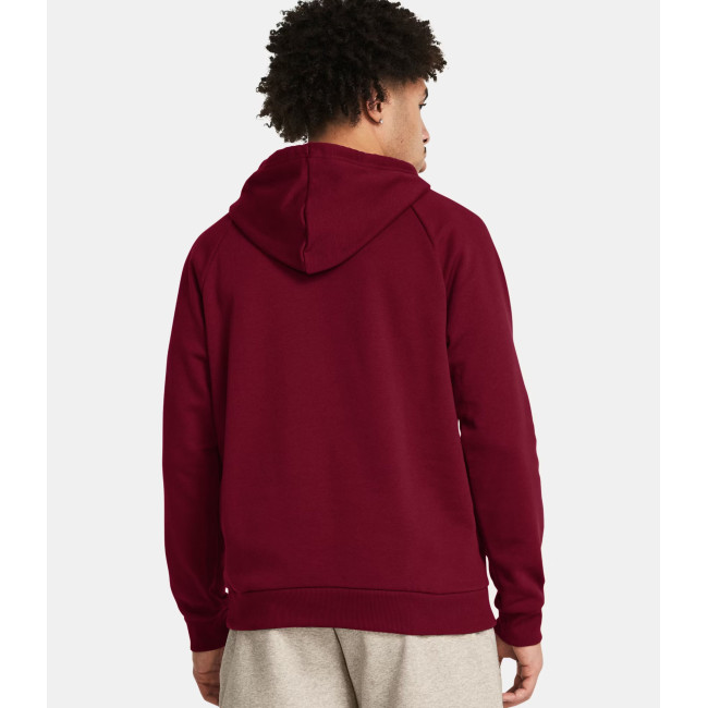 Bluza z kapturem polarowa męska UA Rival - Czerwień Kardynalska - Under Armour