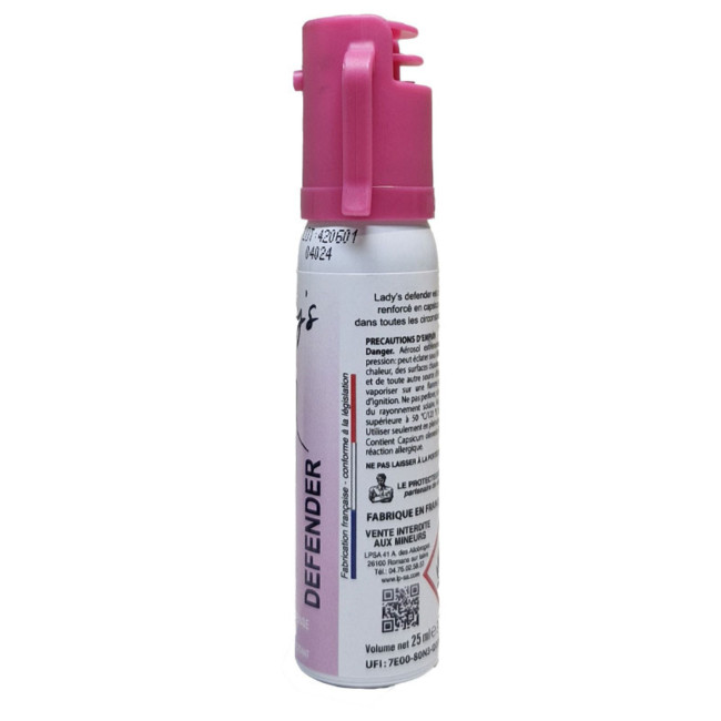Aérosol Lady's Defender Gaz CS 25mL - Le Protecteur