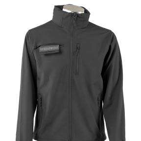 Softshell vest Space Zwart met omgekeerde Gendarmerie banden - Force Series