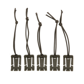 5er-Pack elastische Molle-Befestigungen - Grün - 101 Inc