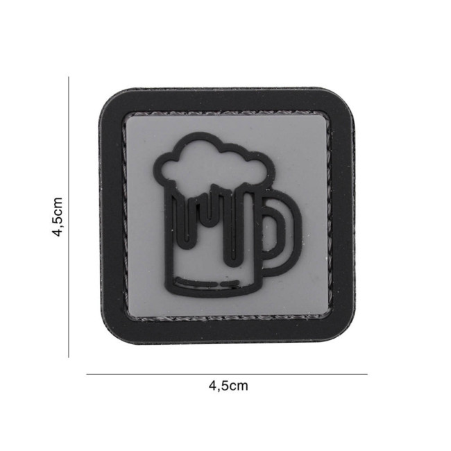 Patch 3D PVC Bière gris - 101 Inc
