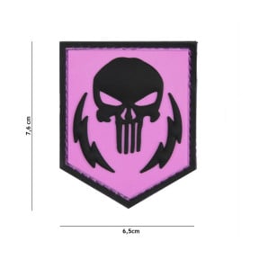 Patch 3D PVC Punisher Thunder Strokes rose - 101 Inc
