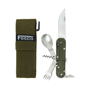 Couteau de poche multifonctions vert - Fosco Industries