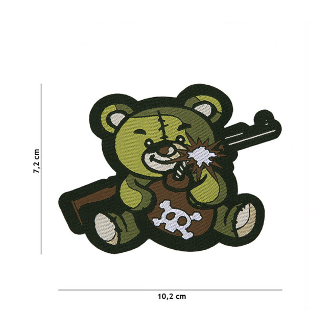 Stoffen patch Terror Teddy Groen - Fostex Garments