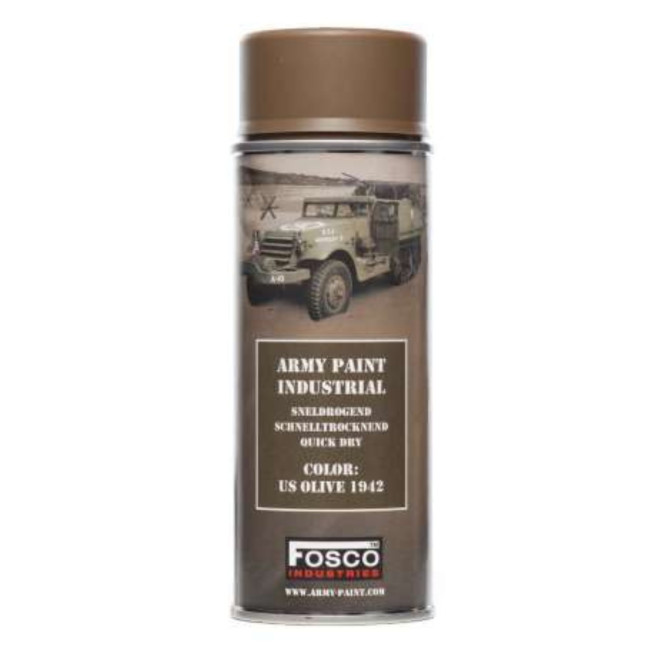 Bombe de peinture militaire Vert Olive US 1942 400 ml - Fosco Industries