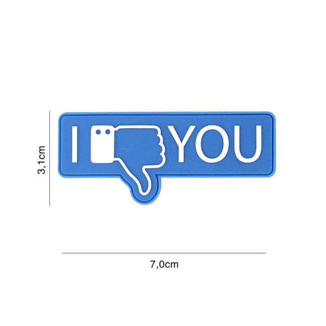 Patch 3D PVC I don't like you Bleu - 101 Inc