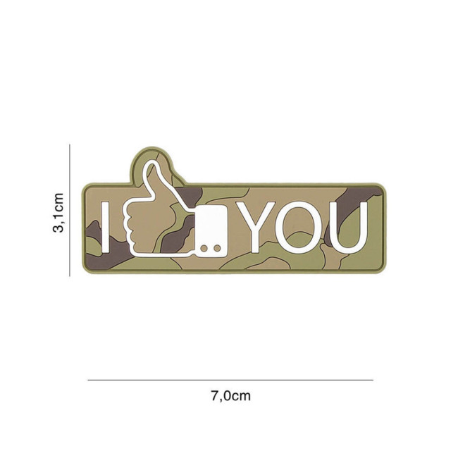 3D PVC-Patch I like you Woodland - 101 Inc