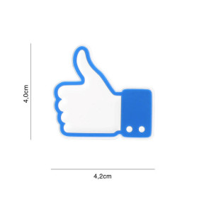 Patch 3D PVC Like/don't like Niebieski - 101 Inc