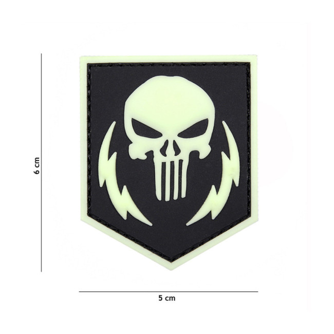 3D PVC-Patch Punisher Thunder Strokes niedrige Sichtbarkeit - 101 Inc