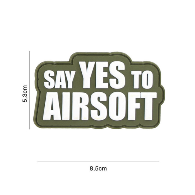 Patch 3D PVC Say yes to Airsoft Zielony - 101 Inc