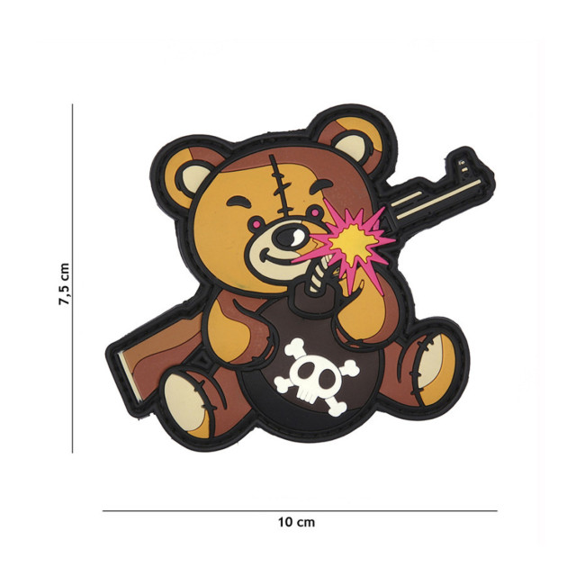 Naszywka 3D PVC Terror Teddy - Brązowa - 101 Inc
