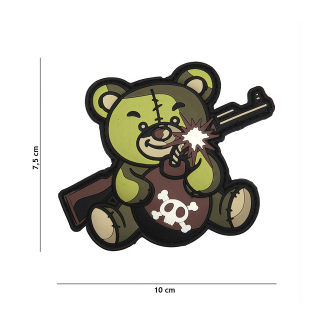3D PVC-Patch Terror Teddy - Grün - 101 Inc