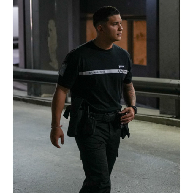 T-shirt 210g opschriften en band Privé Beveiliging Zwart - Safetek by GK